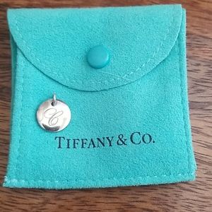 Tiffany and Co. Disc charm initial C sterling silv
